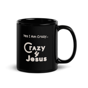 Black Glossy Mug – Faith-Inspired Ceramic Coffee Cup